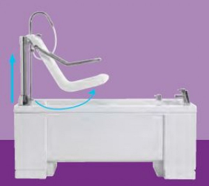 Gentona height-adjustable assisted bath