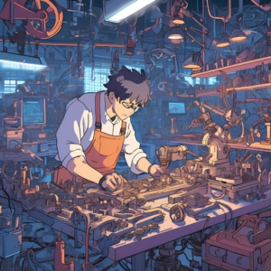 24 NRG Group engineer servicing equipment in the workshop