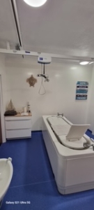 Interior view of the bathroom renovation and installation project performed for Tresor short break services. Completed by 24 NRG Group.