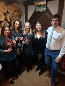 Goodrich Panthers Ladies Team with their awards from the Awards Night